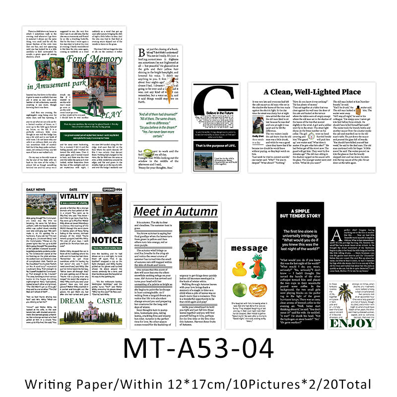 20PCS Weekend briefing Series material paper