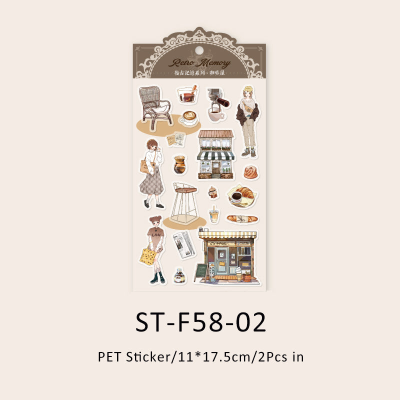 2PCS Vintage Memory Series sticker