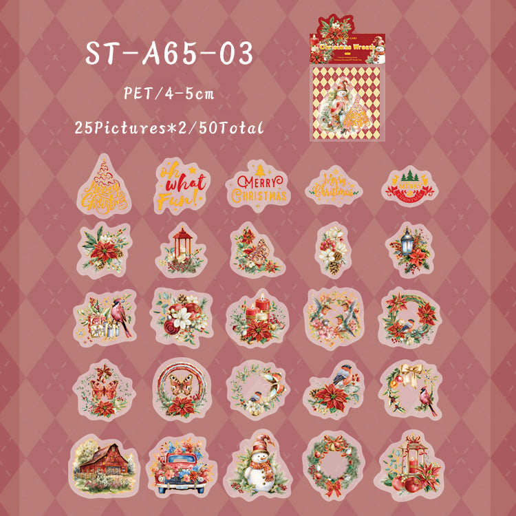 50PCS Colorful Christmas Series sticker