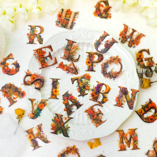 80PCS Jumping floral series sticker