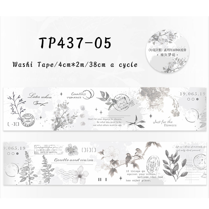 1PCS Magic flower light ink series washi tape