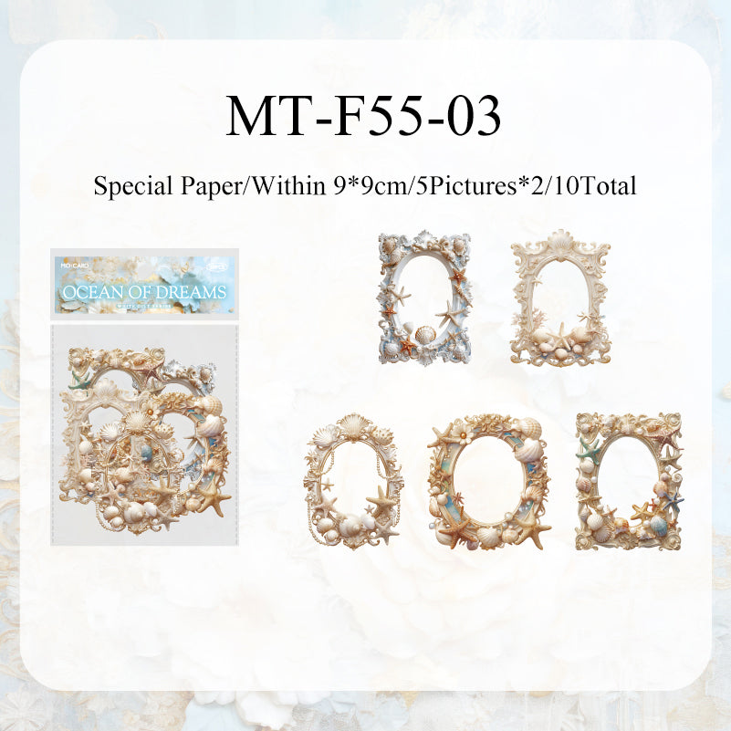 10PCS White gilt series material paper