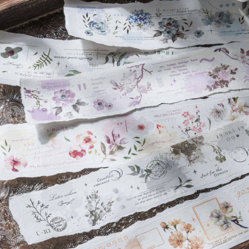 1PCS Magic flower light ink series washi tape