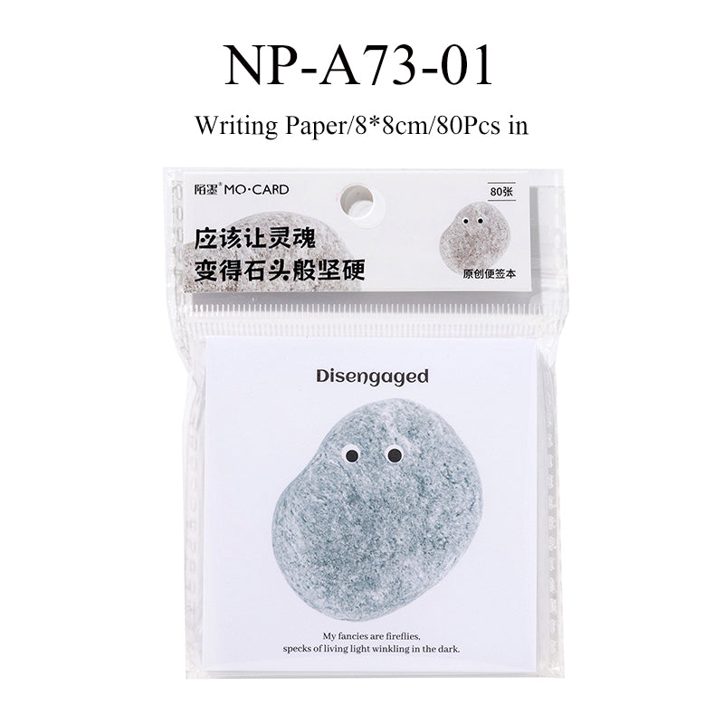 80PCS Pet rock Series note paper