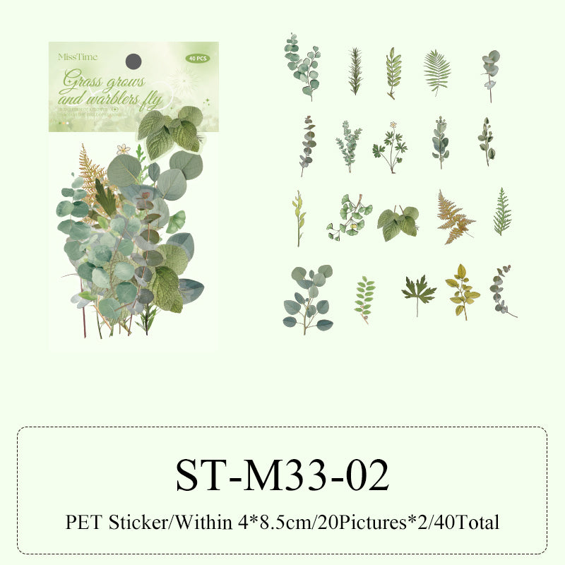 40PCS Mushroom forest series sticker