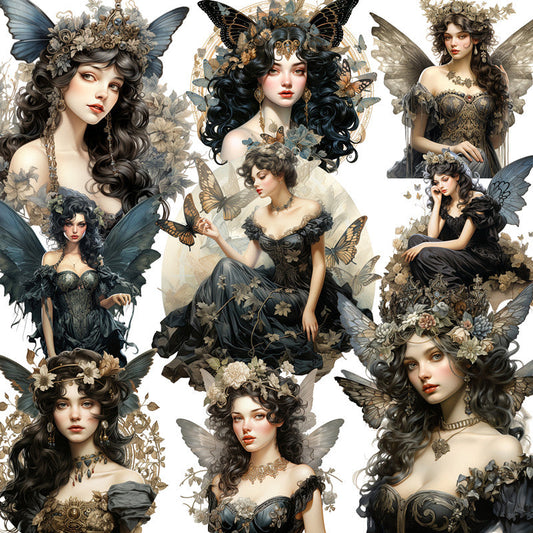 12PCS The Gothic fairy sticker