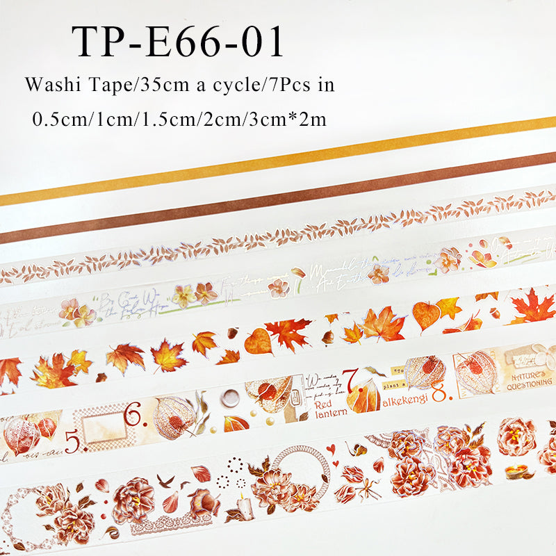 7PCS Flowery series Washi Tape