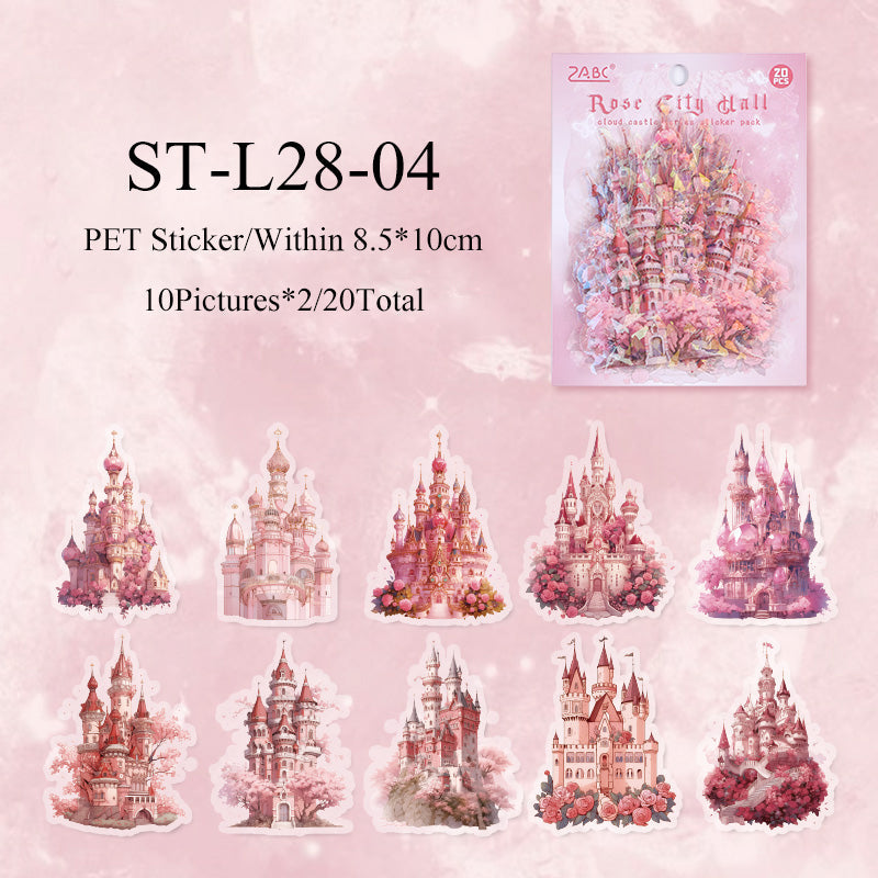 20PCS Castle on Clouds series sticker