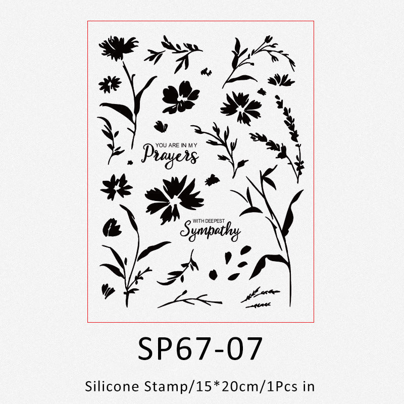 Flower clear silicone stamp