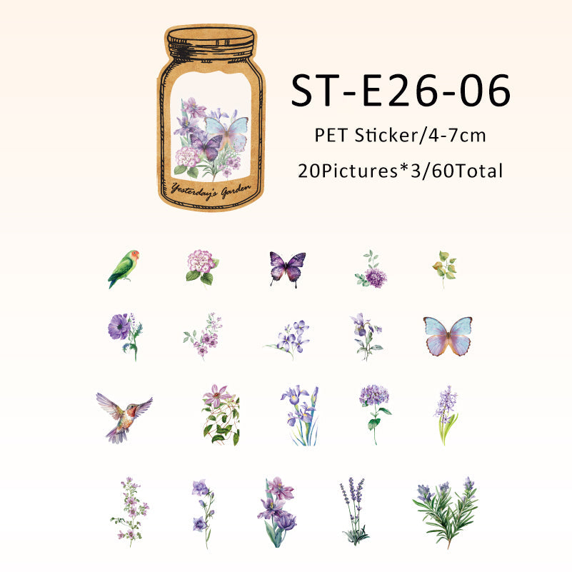 60PCS Nature everything in the bottle series sticker