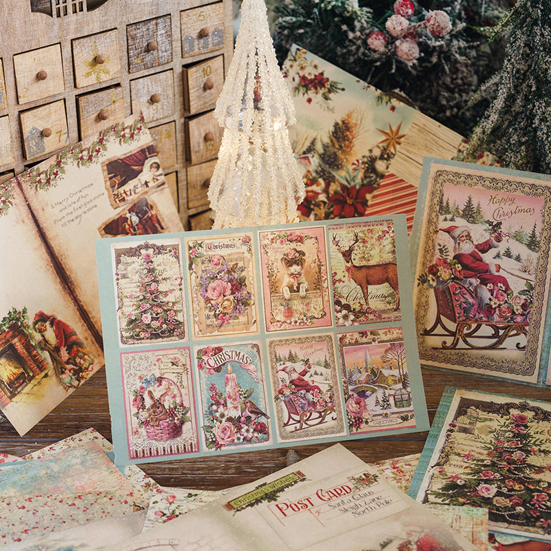 40PCS Christmas Memoir Series material paper