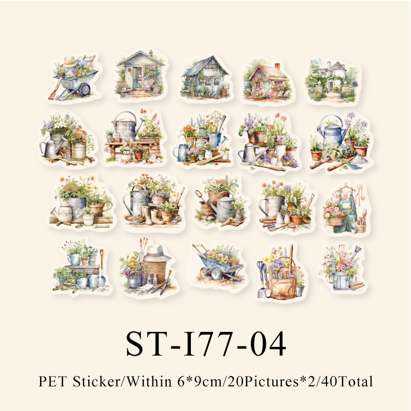 40PCS The Language of Nature series sticker