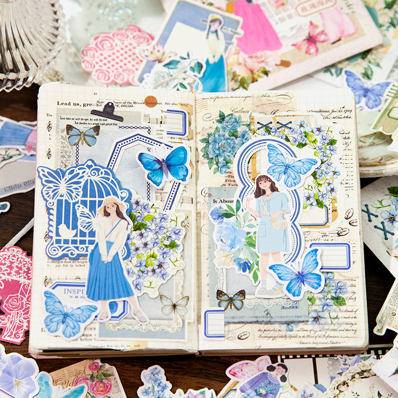 100PCS Yesterday's romance series material paper