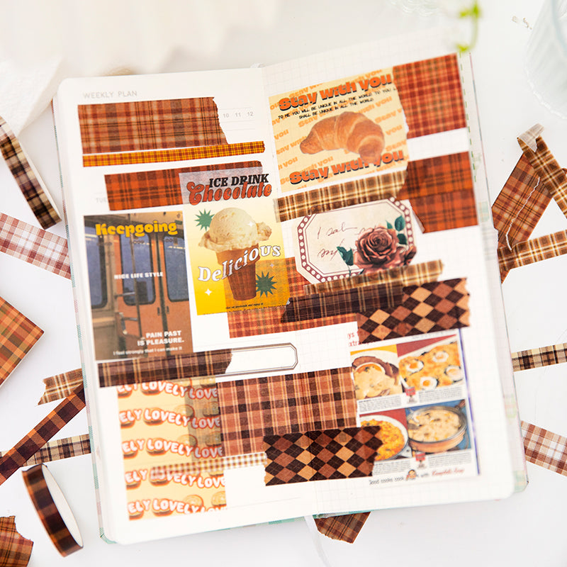 Vintage plaid series washi tape