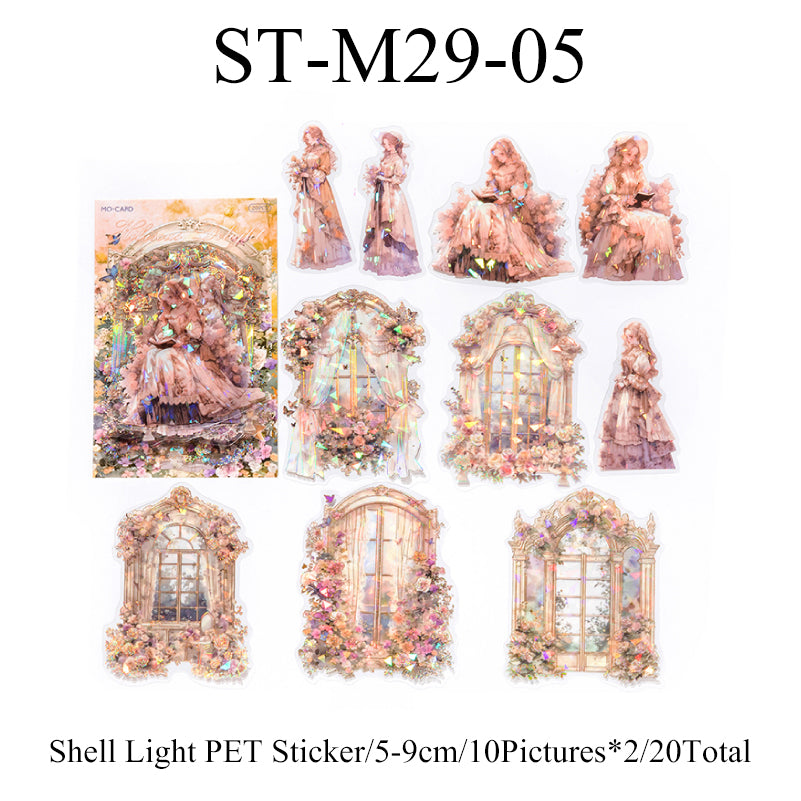 20PCS Court Beauty series sticker