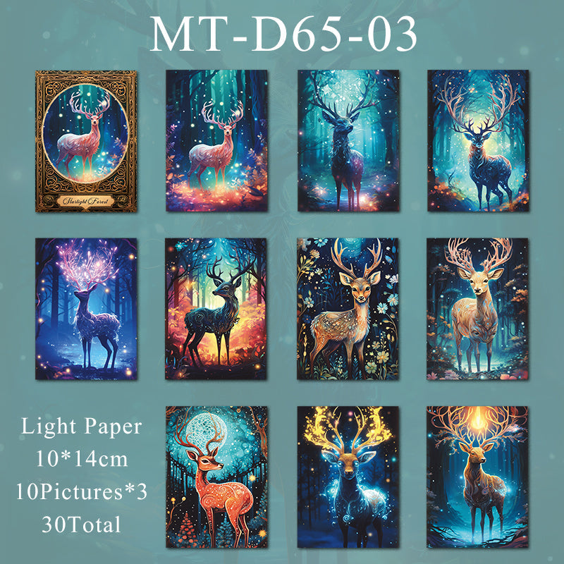 30PCS The Starlight Forest series material paper