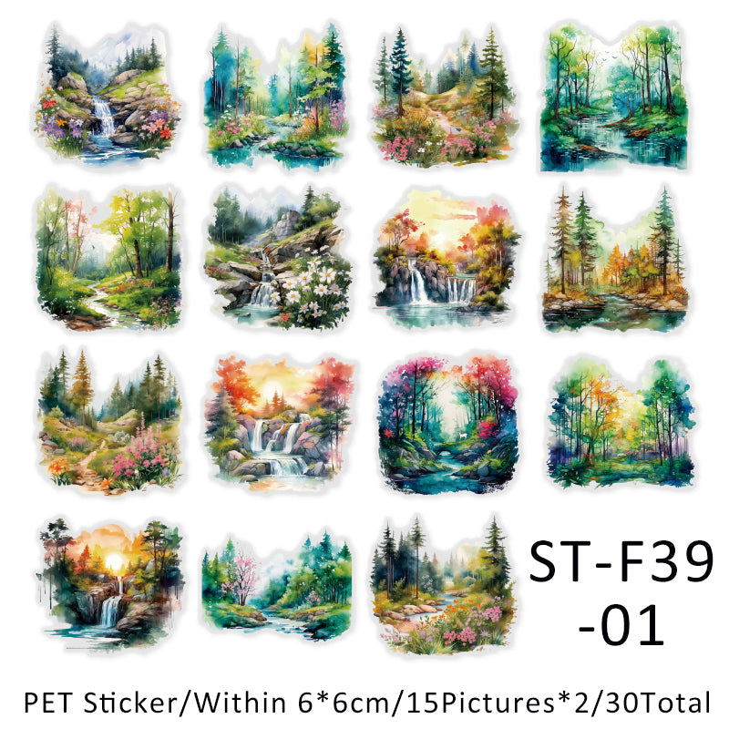 30PCS The Twilight Forest series sticker