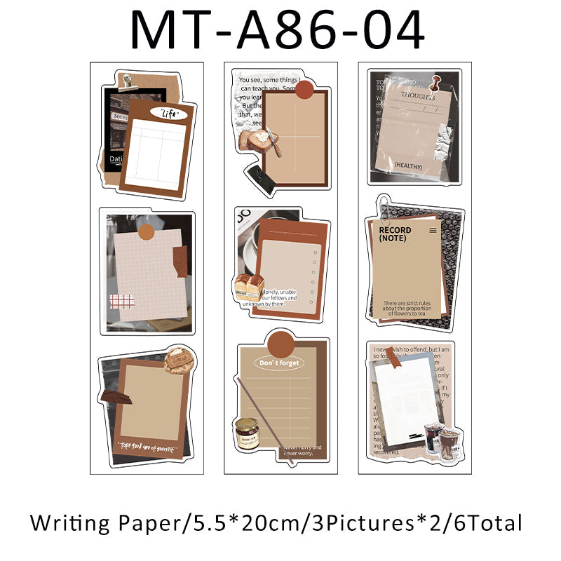 6PCS Daylight scattering series material paper