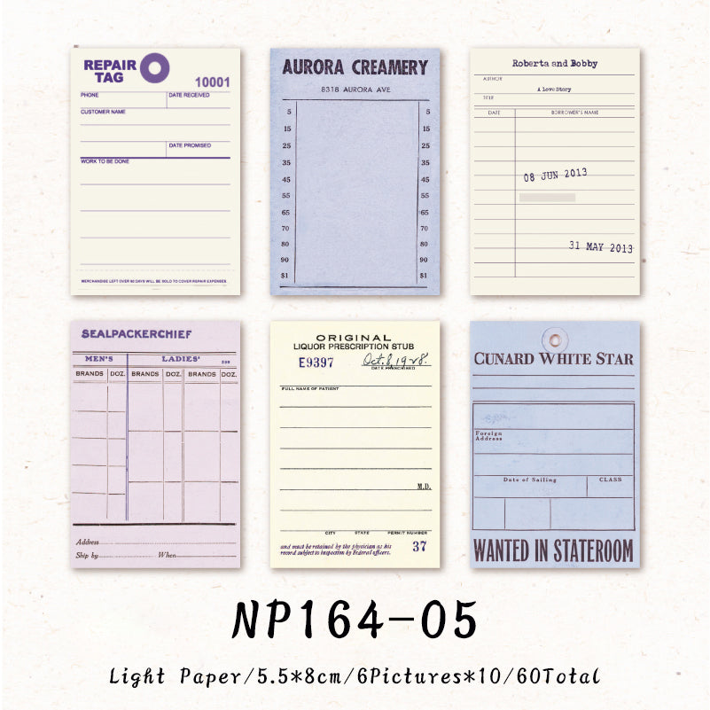 60PCS The Human Record series note paper