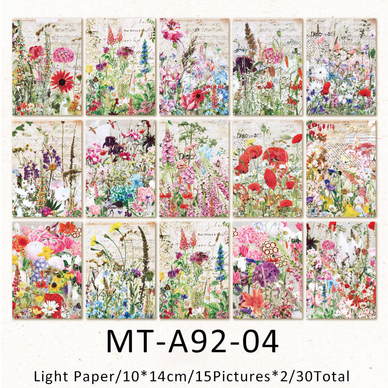 30PCS Art poster series material paper