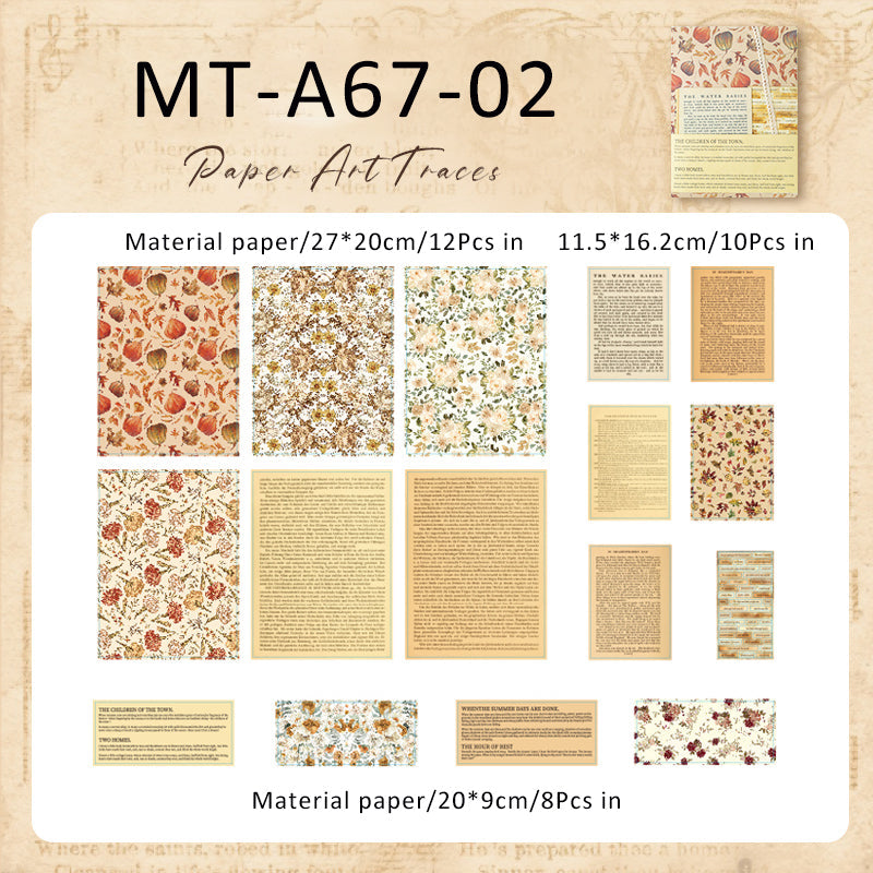 30PCS Inspired aesthetics series material paper