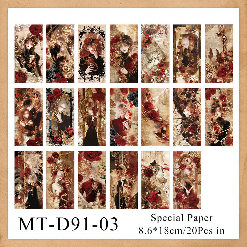 20PCS Islands of Wonderland series material paper