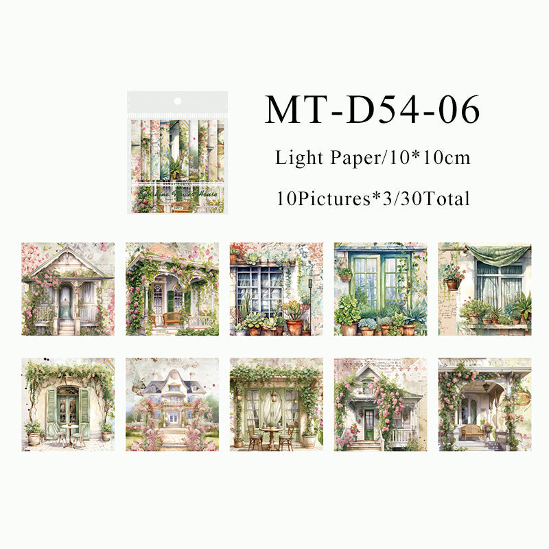 30PCS The Corner of Life series material paper