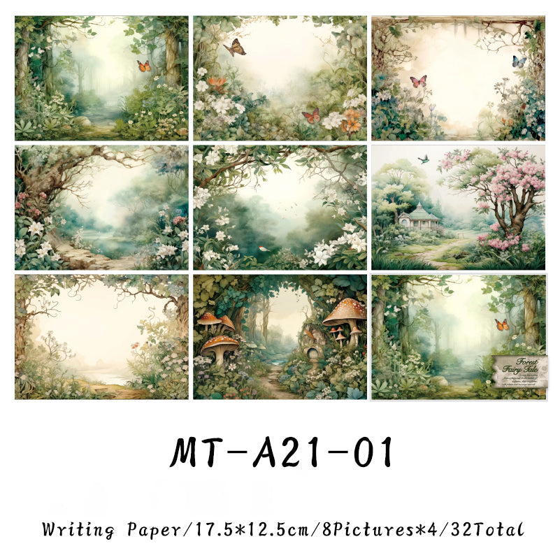 32Sheets Forest Fairy Tales Series material paper