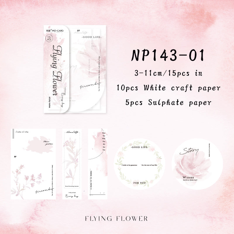 15PCS Listen to the Secret of flowers series note paper