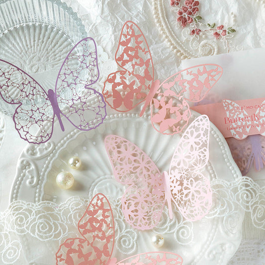 6PCS Find Butterflies Series material paper