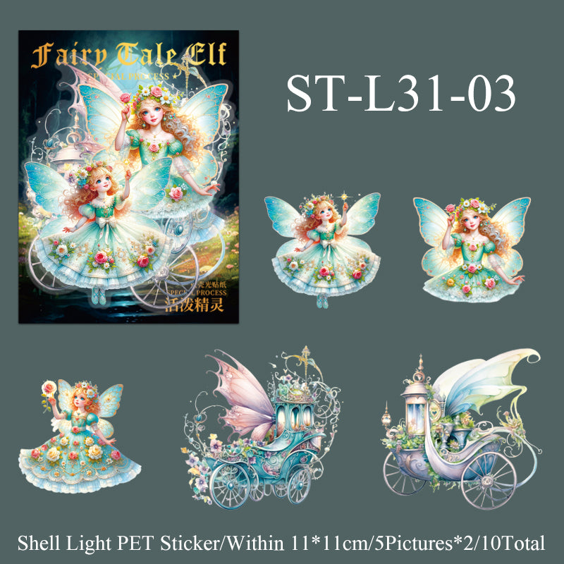 10PCS Fairy tale Elf series sticker