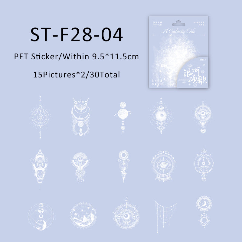 30PCS Star secret language series sticker