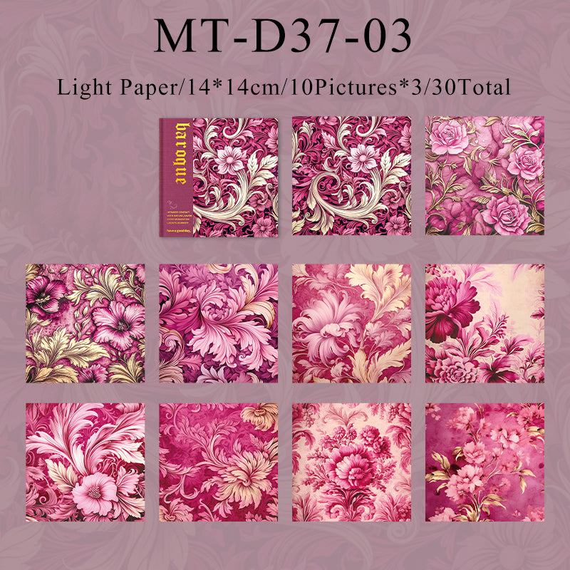 30PCS Passionate Baroque series material paper