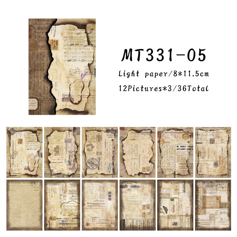 36PCS Forgotten collection Cabinet series material paper