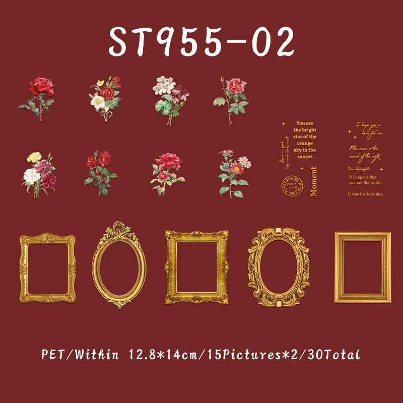 30PCS Flower frame dream series sticker