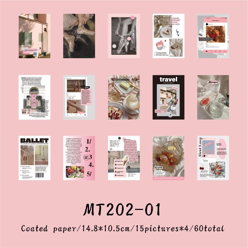 60PCS Anonymous Artist Series material paper