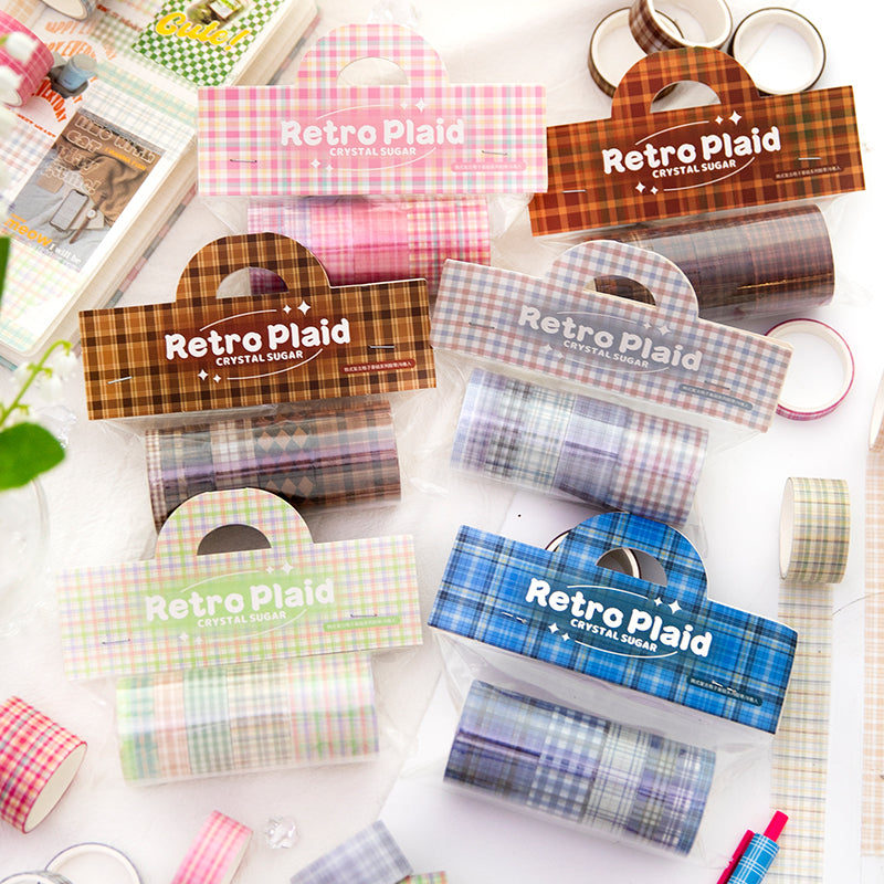 Vintage plaid series washi tape