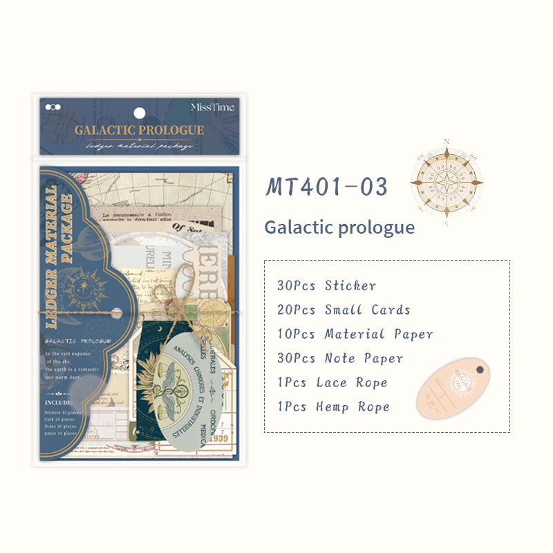 90PCS Vintage narrative series material paper