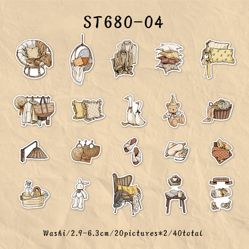 40PCS Vintage Prologue series sticker