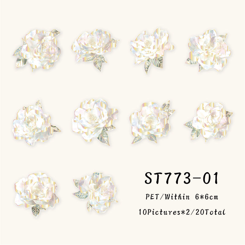 20PCS Stay in the Sea of Flowers series sticker