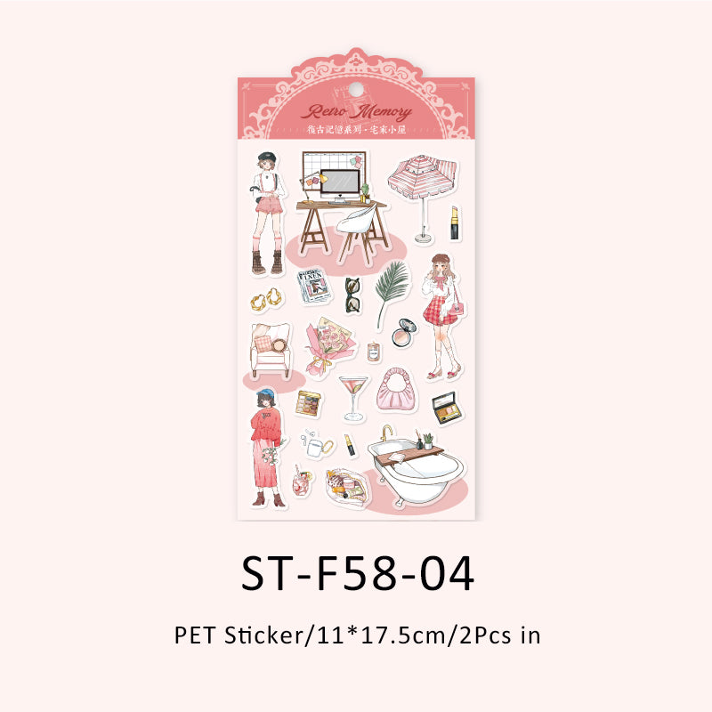 2PCS Vintage Memory Series sticker