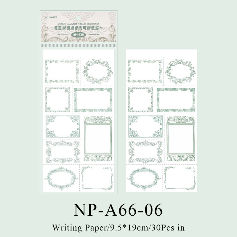 30PCS Morris Gallery Series note paper