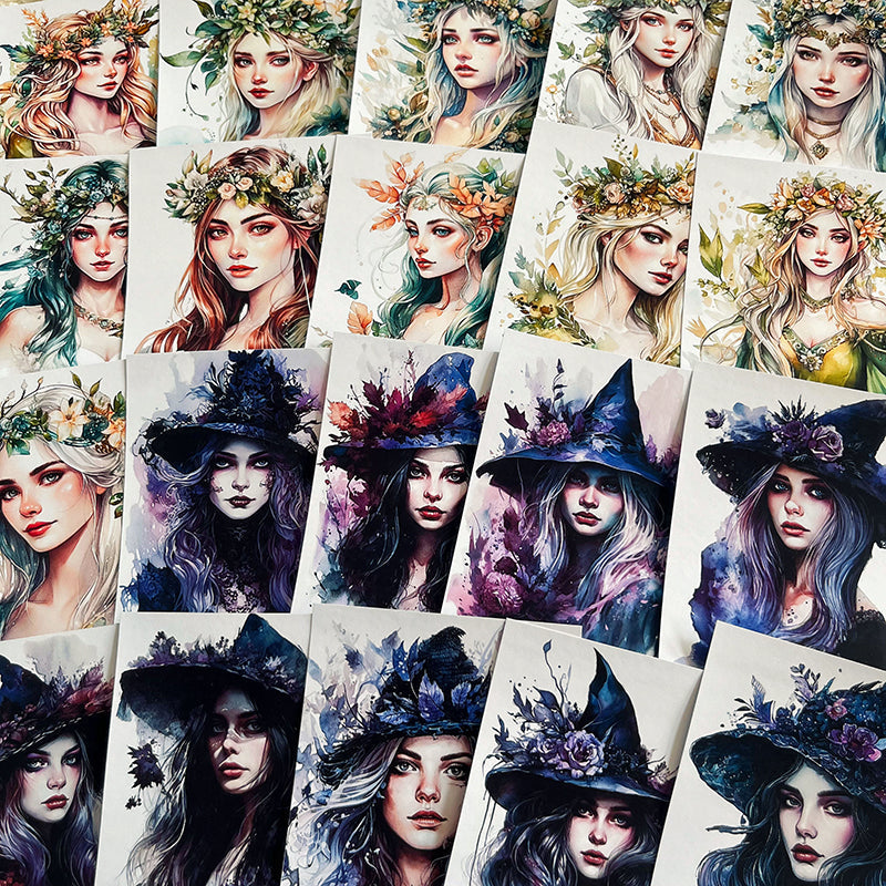 24PCS Fairy witch material paper