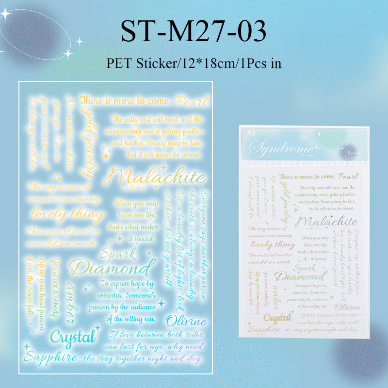 1PCS Star and Moon Letters series sticker