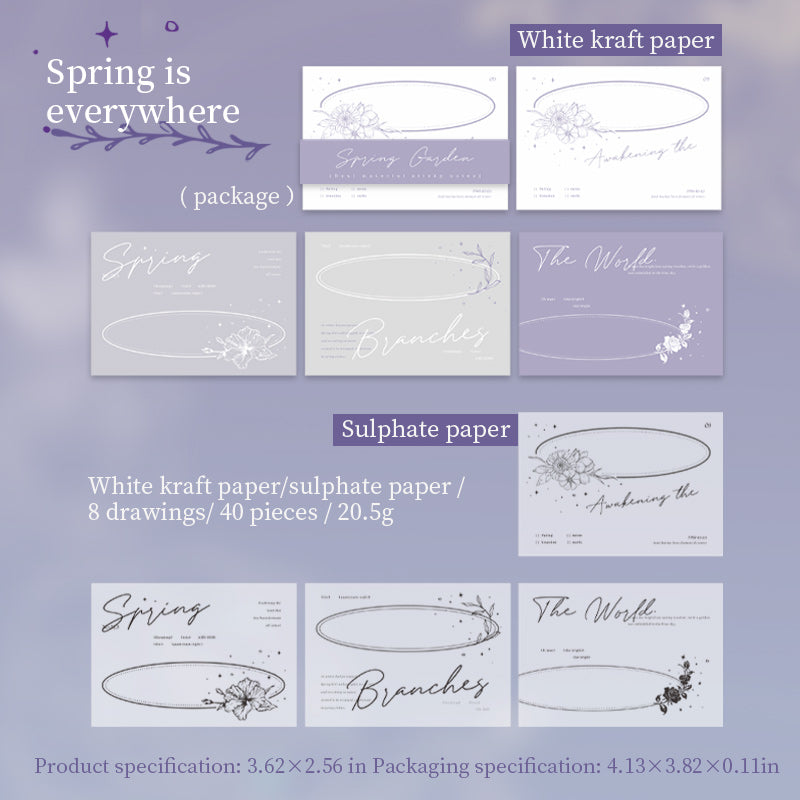 40PCS Spring Garden series note paper