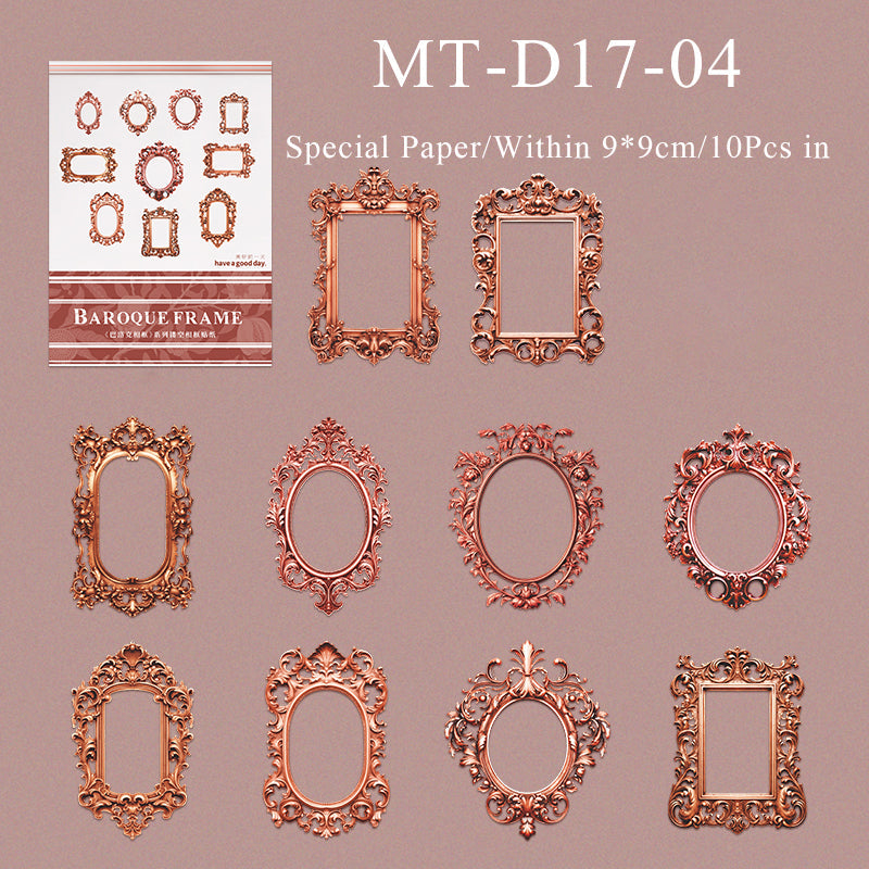 10PCS Baroque picture frame series material paper