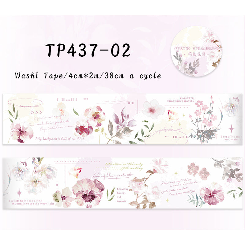 1PCS Magic flower light ink series washi tape