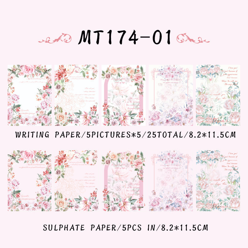 30PCS The Secret Land of Flowers series material paper