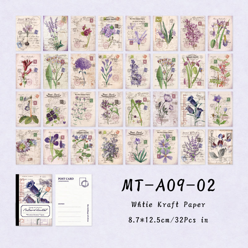 32PCS Postcard for you series material paper