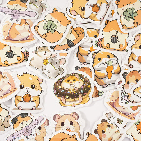 46PCS Hamster cute series sticker